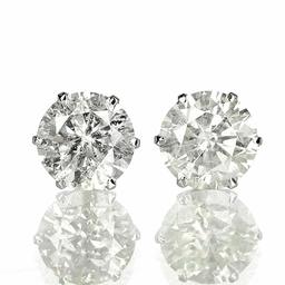 [Amazon Collection] Amazon Collection (AMBZO) Pt900 Stud Earrings 1.0ct 0.5x0.5ct 6 Prong (J.I1.VG Equivalent) ES0618PT-10