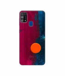 Amazon Brand - Solimo Designer Pink and Blue Brush Texture 3D Printed Hard Back Case Mobile Cover for Samsung Galaxy M31