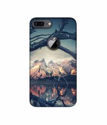 Amazon Brand - Solimo Designer Tree Reflextion 3D Printed Hard Back Case Mobile Cover for Apple iPhone 8 Plus (with Logo Cut)