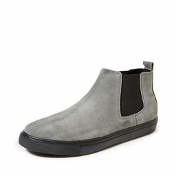 Amazon Brand - Symbol Men's Grey Leather Boots-10 (AZ-KY-346-C)