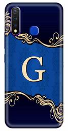 Amazon Brand - Solimo Designer Blue Pattern Alphabet-G 3D Printed Hard Back Case Mobile Cover for Vivo Y19 / Vivo U20