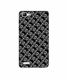 Amazon Brand - Solimo Designer White Pattern 3D Printed Hard Back Case Mobile Cover for Vivo V1