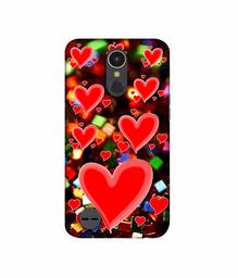 Amazon Brand - Solimo Designer Heart Texture on Glitters 3D Printed Hard Back Case Mobile Cover for LG K10 (2017)