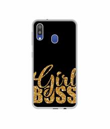 Amazon Brand - Solimo Designer Sparkle Girl Boss UV Printed Soft Back Case Mobile Cover for Samsung Galaxy M20