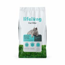 Marca Amazon Lifelong Areia de bentonita para gatos, Premium com perfume de talco 25 L