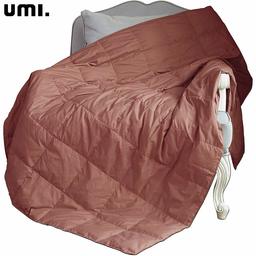 UMI Essentials Light Weight Down Feather Throw Sport Blanket,127 * 178cm,Chocolate