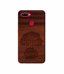 Amazon Brand - Solimo Designer Engraved Patten 3D Printed Hard Back Case Mobile Cover for Oppo F9