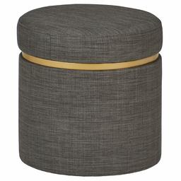 Rivet Asher Modern Storage Ottoman, 15.75