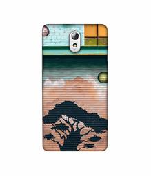 Amazon Brand - Solimo Designer Tree Painting 3D Printed Hard Back Case Mobile Cover for Lenovo Vibe P1M