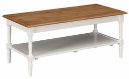 Amazon Brand – Ravenna Home Amber Rustic Farmhouse Shelf Coffee Table, 44