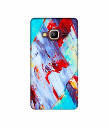 Amazon Brand - Solimo Designer Blue and Red Brush Texture 3D Printed Hard Back Case Mobile Cover for Samsung Z2