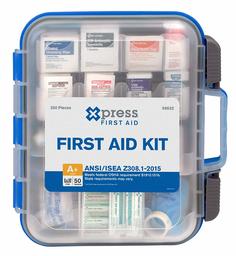 Xpress First Aid Kit de primeros auxilios, 250 piezas, compatible con ANSI/OSHA