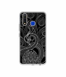 Amazon Brand - Solimo Designer Peacock Feather Pattern UV Printed Soft Back Case Mobile Cover for Vivo U20