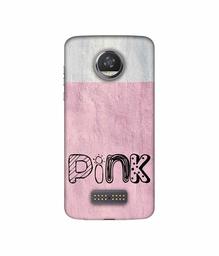 Amazon Brand - Solimo Designer Pink 3D Printed Hard Back Case Mobile Cover for Moto Z2 Play