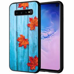 Amazon Brand - Solimo Designer Leaves Printed Hard Back Case Mobile Cover for Samsung Galaxy S10 (D383)