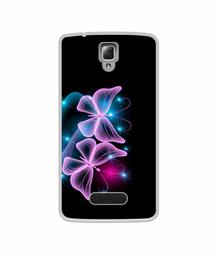 Amazon Brand - Solimo Designer Butterflies Neon Light UV Printed Soft Back Case Mobile Cover for Lenovo A2010