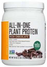 WHOLE FOODS MARKET Chocolate Protein Powder, 18 OZ