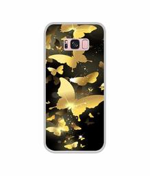 Amazon Brand - Solimo Designer Golden Butterfly Pattern UV Printed Soft Back Case Mobile Cover for Samsung Galaxy S8 Plus