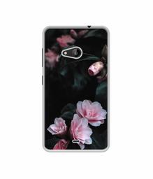 Amazon Brand - Solimo Designer Dark Flowers Photography UV Printed Soft Back Case Mobile Cover for Microsoft Lumia 535