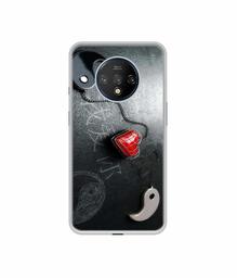 Amazon Brand - Solimo Designer Chinnese Yin and Yang UV Printed Soft Back Case Mobile Cover for OnePlus 7T