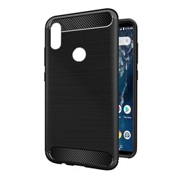 Amazon Brand - Solimo Protective Mobile Cover (Soft & Flexible Back case) for Mi A2 (Black)