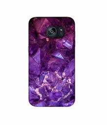 Amazon Brand - Solimo Designer Purpal Stone 3D Printed Hard Back Case Mobile Cover for Samsung Galaxy S7 Edge