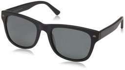 Obsidian Sunglasses for Women or Men Polarized Square Frame 04, Matte Black, 54 mm