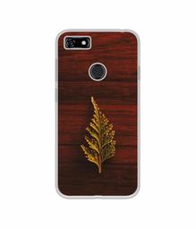 Amazon Brand - Solimo Designer Leaf on Wood UV Printed Soft Back Case Mobile Cover for Lenovo A5