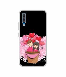 Amazon Brand - Solimo Designer Boy and Girl UV Printed Soft Back Case Mobile Cover for Samsung Galaxy A50