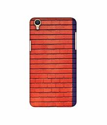 Amazon Brand - Solimo Designer Red and Purple Brick 3D Printed Hard Back Case Mobile Cover for Oppo F1 Plus