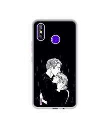 Amazon Brand - Solimo Designer Couples Standing in Rain UV Printed Soft Back Case Mobile Cover for Tecno Spark 4 Air