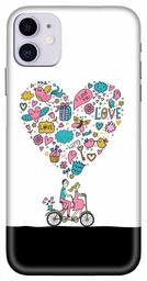 Amazon Brand - Solimo Designer Heart Design 3D Printed Hard Back Case Mobile Cover for Apple iPhone 11