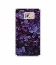 Amazon Brand - Solimo Designer Purple Flowers UV Printed Soft Back Case Mobile Cover for Samsung Galaxy J7 Max