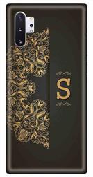 Amazon Brand - Solimo Designer Black Pattern Alphabet-S 3D Printed Hard Back Case Mobile Cover for Samsung Galaxy Note 10 Plus