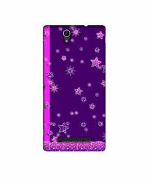 Amazon Brand - Solimo Designer Sparkling Stars 3D Printed Hard Back Case Mobile Cover for Sony Xperia C3 Dual