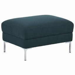 Rivet Abel Mid-Century Ottoman Fabric and Metal