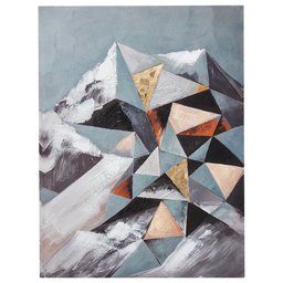 Amazon Brand – Rivet Mid Century Modern Geometric Abstract Mt. Ranier Wall Art Decor on Canvas - 18