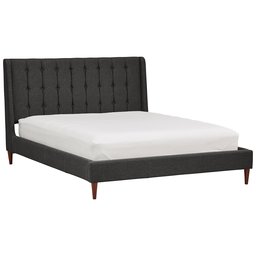 Rivet Kyler Tufted Mid-Century Upholstered King Bed with Headboard, 81.75