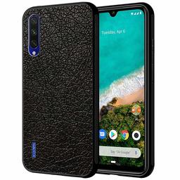 Amazon Brand - Solimo Designer Leather Texture Printed Hard Back Case Mobile Cover for Mi A3 (D288)