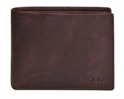 Eono by Amazon Geldbörse aus Leder für Damen und Herren – Flaches Design mit RFID Ausleseschutz-Funktion (Brown Crazy Horse)…