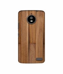 Amazon Brand - Solimo Designer Wooden Art 3D Printed Hard Back Case Mobile Cover for Motorola Moto E4