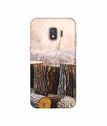 Amazon Brand - Solimo Designer Wood logs 3D Printed Hard Back Case Mobile Cover for Samsung Galaxy J2 Core