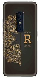 Amazon Brand - Solimo Designer Black Pattern Alphabet-R 3D Printed Hard Back Case Mobile Cover for Vivo V17 Pro