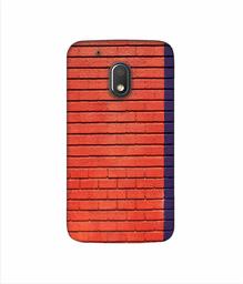 Amazon Brand - Solimo Designer Red and Purple Brick 3D Printed Hard Back Case Mobile Cover for Motorola Moto G4 Play