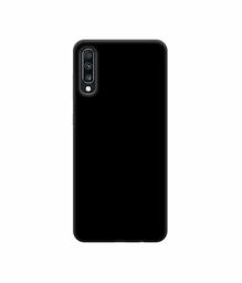 Amazon Brand - Solimo Designer Solid Black 3D Printed Hard Back Case Mobile Cover for Samsung Galaxy A70