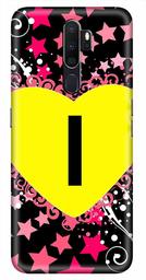 Amazon Brand - Solimo Designer Heart Pattern Alphabet-I 3D Printed Hard Back Case Mobile Cover for Oppo A5 (2020)