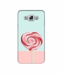 Amazon Brand - Solimo Designer Round Candy 3D Printed Hard Back Case Mobile Cover for Samsung Galaxy E7