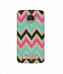 Amazon Brand - Solimo Designer Sparkle Zik Zak Texture 3D Printed Hard Back Case Mobile Cover for Motorola Moto Z Play