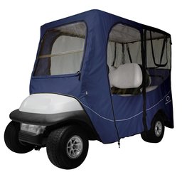 AmazonBasics Classic Accessories Fairway Golf Cart Deluxe Enclosure, Navy, Short Roof