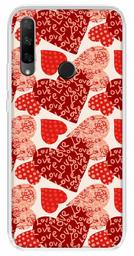 Amazon Brand - Solimo Designer Multicolor Heart Clip Art Red Pattern Design Printed Soft Back Case Mobile Cover for Huawei Honor 9X